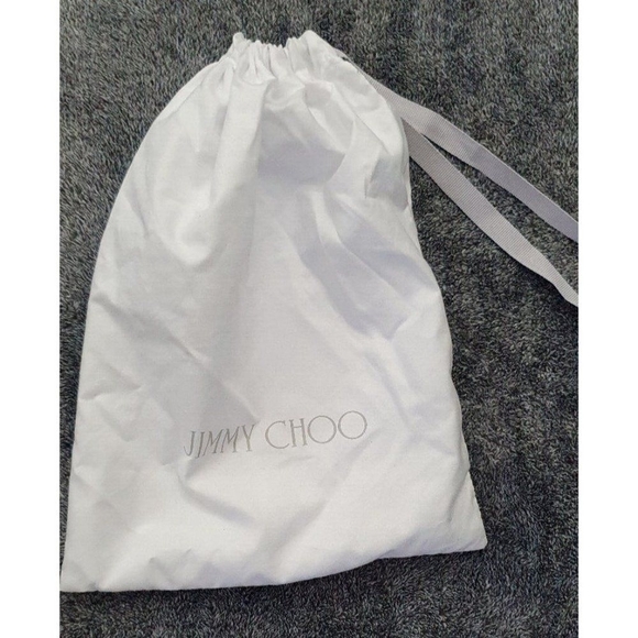 Authentic Jimmy Choo Dust Bag White Storage Drawstring Cover 10" X 14 - Picture 1 of 5